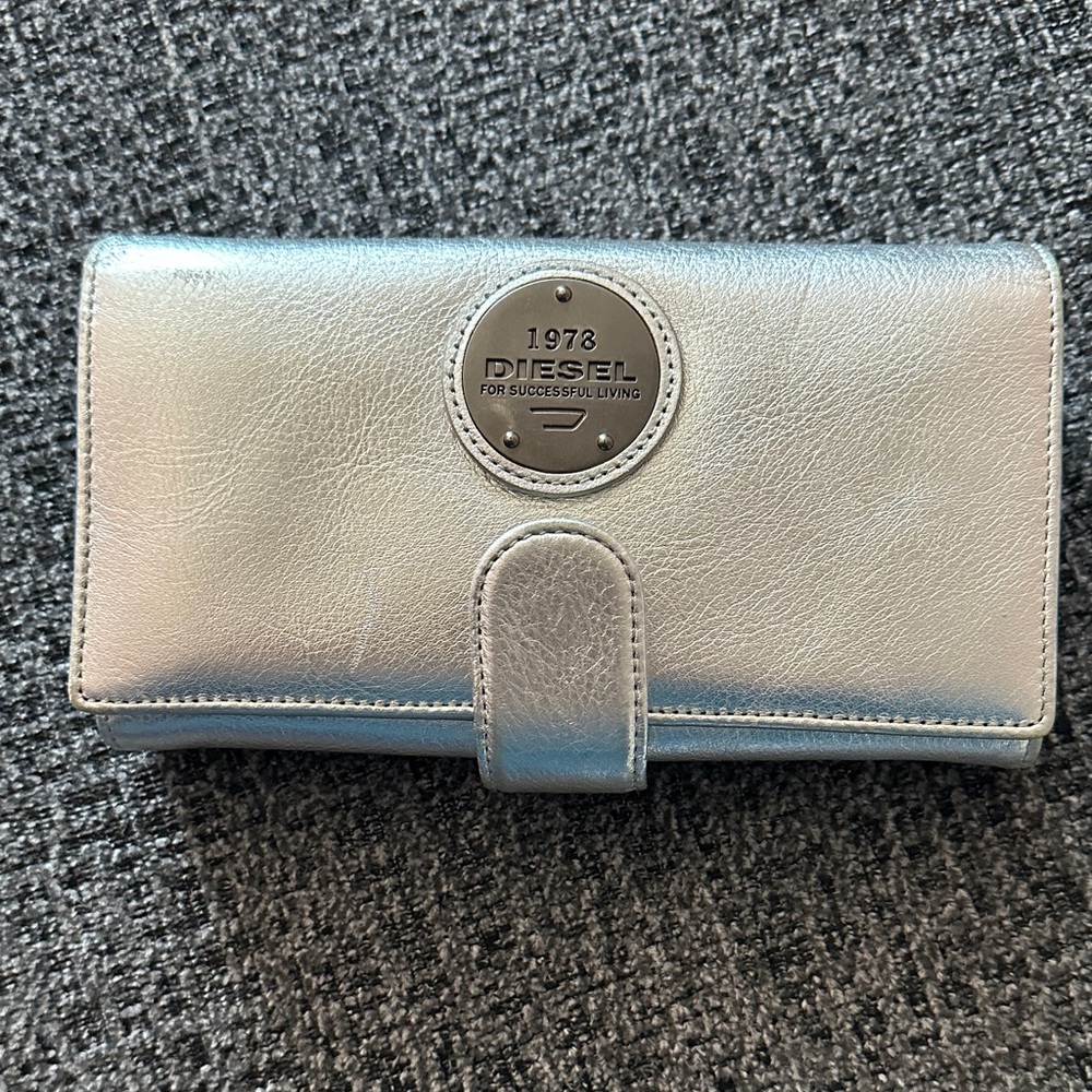 Diesel Metallic Silver Women's Wallet